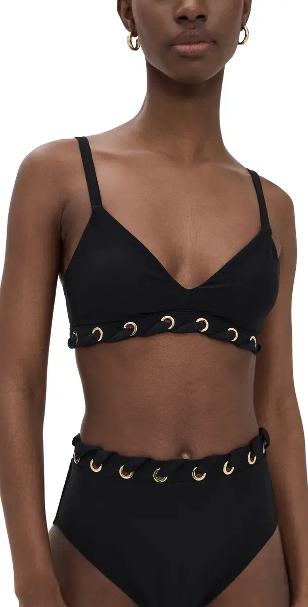 Dreamculpt Grommet Bikini Top Caviar