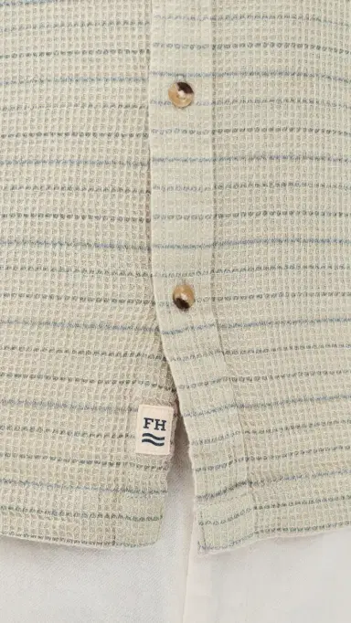 Fair Harbor Oasis Textured Shirt Beachwood Stripe | Thumbnail 6