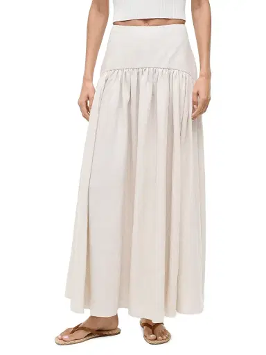 Staud Women's Procida Drop-Waist Linen Maxi Skirt - Natural - Size 16 | Thumbnail 3 Staud Women's Procida Drop-Waist Linen Maxi Skirt - Natural - Size 16 | Thumbnail 3