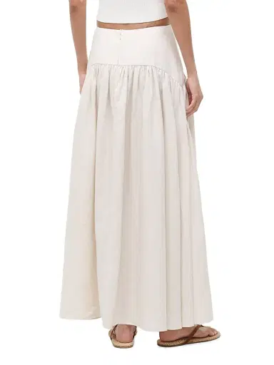 Staud Women's Procida Drop-Waist Linen Maxi Skirt - Natural - Size 16 | Thumbnail 4 Staud Women's Procida Drop-Waist Linen Maxi Skirt - Natural - Size 16 | Thumbnail 4