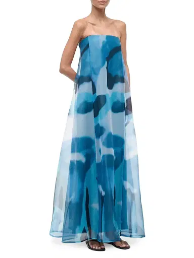 Staud Women's Allyson Printed Strapless Maxi Dress | Thumbnail 4 Staud Women's Allyson Printed Strapless Maxi Dress | Thumbnail 4