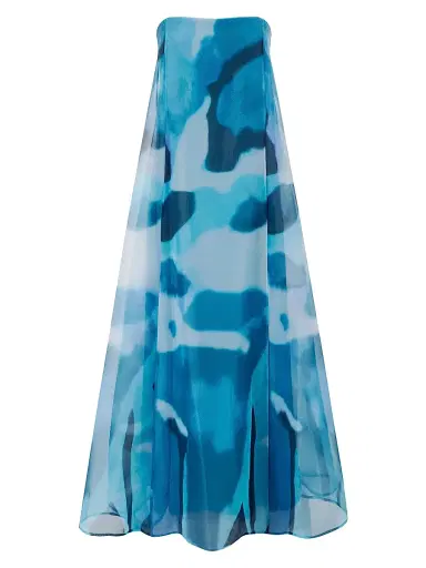 Staud Women's Allyson Printed Strapless Maxi Dress | Thumbnail 1 Staud Women's Allyson Printed Strapless Maxi Dress | Thumbnail 1