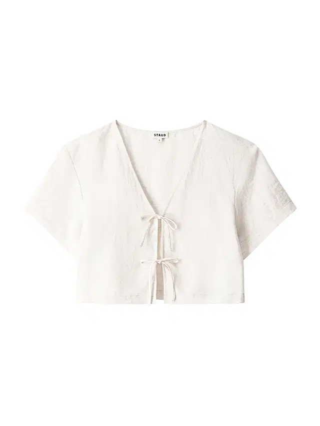 Staud Women's Ava Linen Crop Top - Natural