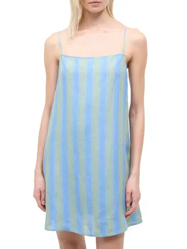 Staud Women's Laura Striped Linen Minidress | Thumbnail 2 Staud Women's Laura Striped Linen Minidress | Thumbnail 2
