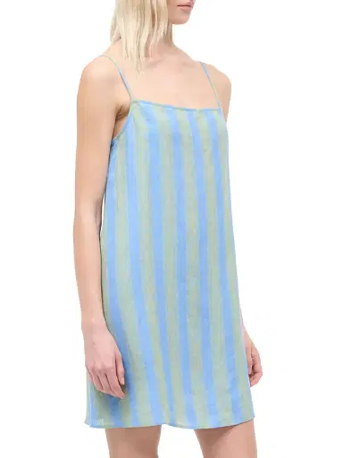 Staud Women's Laura Striped Linen Minidress | Thumbnail 3 Staud Women's Laura Striped Linen Minidress | Thumbnail 3