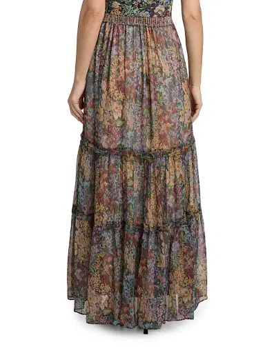 Kobi Halperin Women's Clea Floral Tiered Maxi Skirt | Thumbnail 5 Kobi Halperin Women's Clea Floral Tiered Maxi Skirt | Thumbnail 5