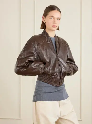 Phoebe Philo Leather bomber jacket | Thumbnail 2