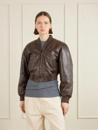 Phoebe Philo Leather bomber jacket | Thumbnail 3