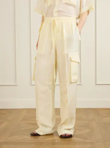 Phoebe Philo Silk wide-leg cargo pants | Thumbnail 3