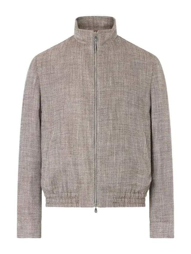 Brunello Cucinelli Herringbone Bomber Jacket - Men