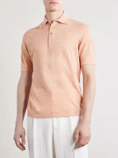 Brunello Cucinelli Linen and Cotton-Blend Polo Shirt - Men | Thumbnail 3