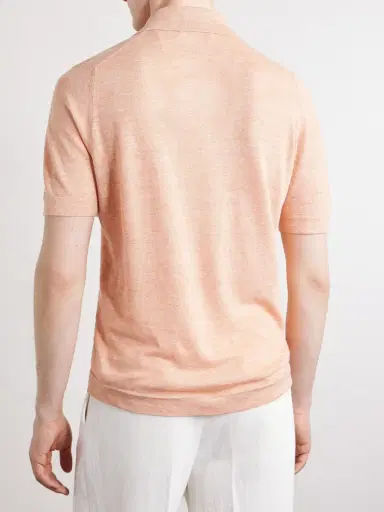 Brunello Cucinelli Linen and Cotton-Blend Polo Shirt - Men | Thumbnail 4