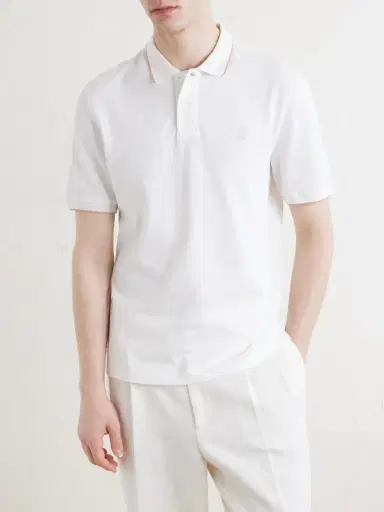 Brunello Cucinelli Logo-Embroidered Cotton Polo Shirt - Men | Thumbnail 3
