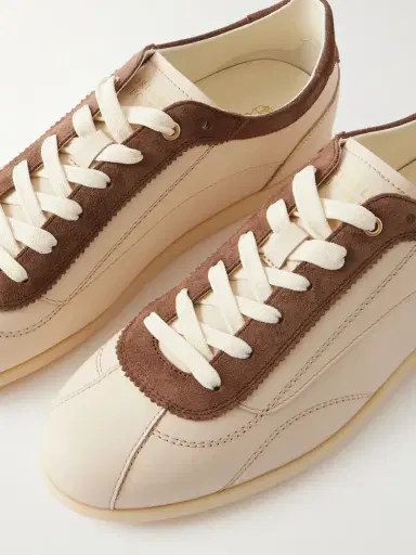 Brunello Cucinelli Suede-Trimmed Leather Sneakers - Men | Thumbnail 5