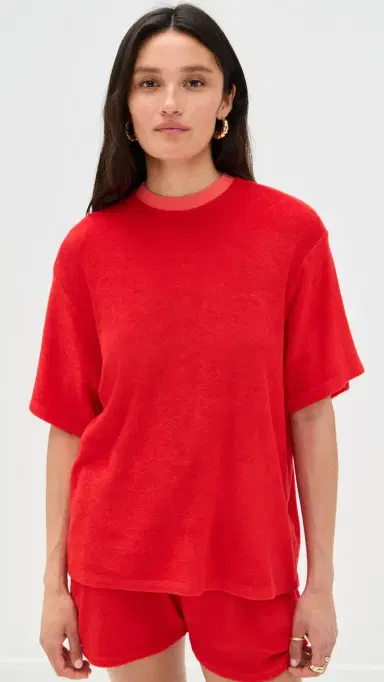 LE BOP Farrah Terry Tee Poppy | Thumbnail 2