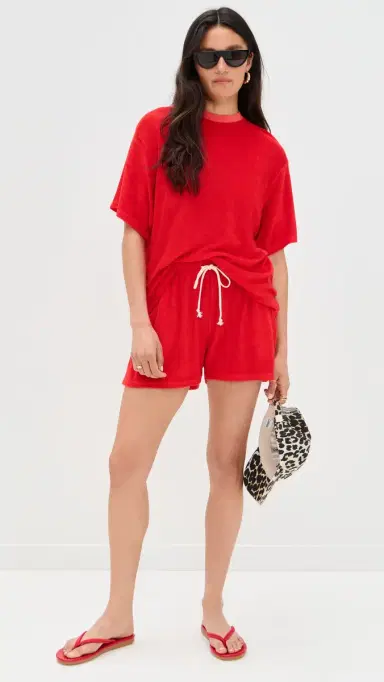 LE BOP Farrah Terry Tee Poppy | Thumbnail 5