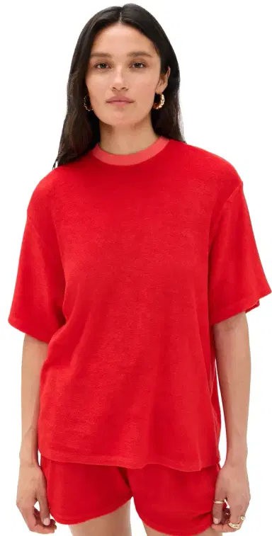 LE BOP Farrah Terry Tee Poppy | Thumbnail 1