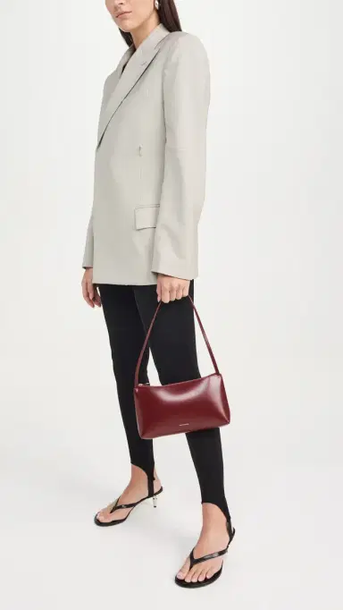 MANSUR GAVRIEL Gaia Shoulder Bag Claret One Size | Thumbnail 3 MANSUR GAVRIEL Gaia Shoulder Bag Claret One Size | Thumbnail 3