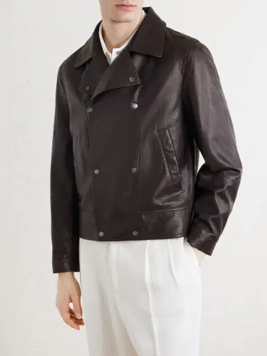Brunello Cucinelli Leather Jacket - Men | Thumbnail 3