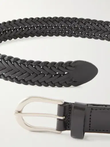 Beams Plus 3cm Woven Leather Belt - Men | Thumbnail 3