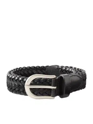 Beams Plus 3cm Woven Leather Belt - Men | Thumbnail 1