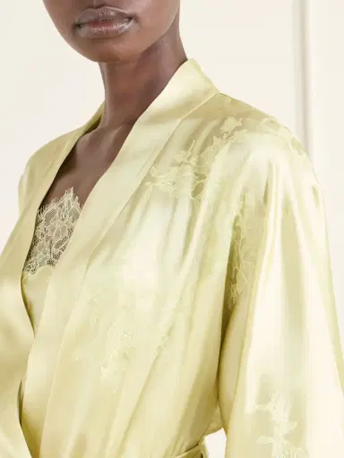Carine Gilson Belted Embroidered Silk-satin Kimono | Thumbnail 4 Carine Gilson Belted Embroidered Silk-satin Kimono | Thumbnail 4