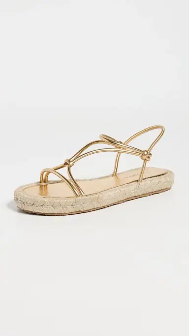 Gianvito Rossi Nappa Silk Corda Sandals Mekong/Naturale 40 | Thumbnail 2