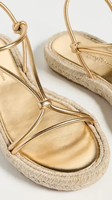Gianvito Rossi Nappa Silk Corda Sandals Mekong/Naturale 40 | Thumbnail 6