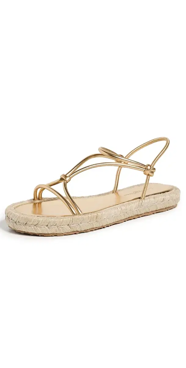 Gianvito Rossi Nappa Silk Corda Sandals Mekong/Naturale
