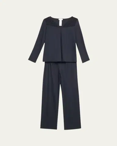 Hanro Moments Long Sleeve Pajama Set | Thumbnail 2 Hanro Moments Long Sleeve Pajama Set | Thumbnail 2
