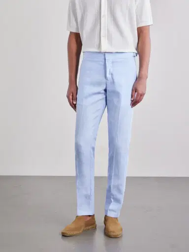 Orlebar Brown Griffon Straight-Leg Linen Trousers - Men | Thumbnail 3