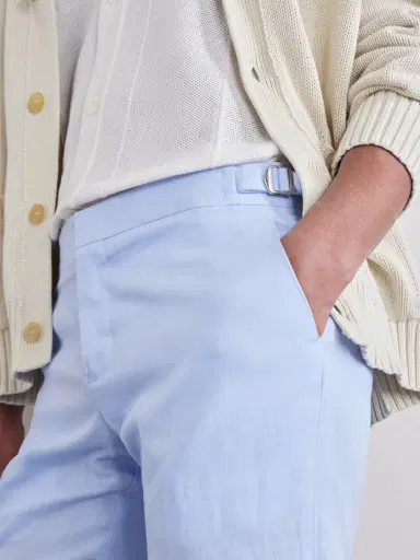 Orlebar Brown Griffon Straight-Leg Linen Trousers - Men | Thumbnail 5