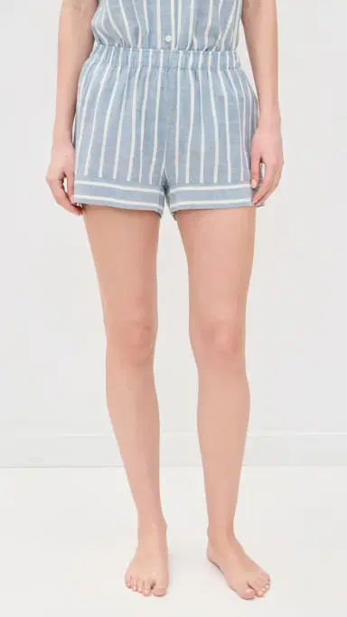 Eberjey Nautico Shortie Pajama Set Classic Stripe late Blue/ | Thumbnail 5