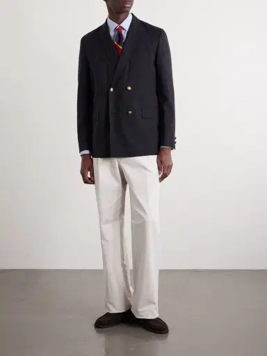 Beams Plus Double-Breasted Grain de Poudre Wool Blazer - Men | Thumbnail 2