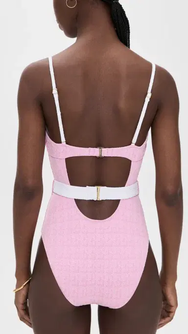 L'AGENCE Amie Colorblock Chic One Piece Swim Suit Blush | Thumbnail 3 L'AGENCE Amie Colorblock Chic One Piece Swim Suit Blush | Thumbnail 3