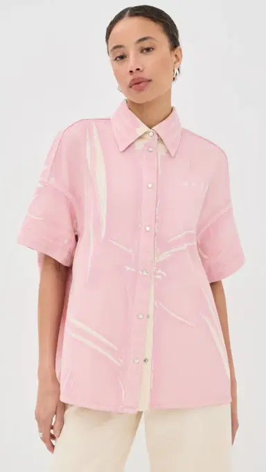 Marni Button Down Shirt Pink Gummy | Thumbnail 2