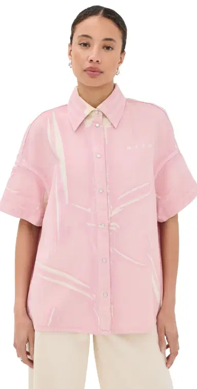Marni Button Down Shirt Pink Gummy | Thumbnail 1
