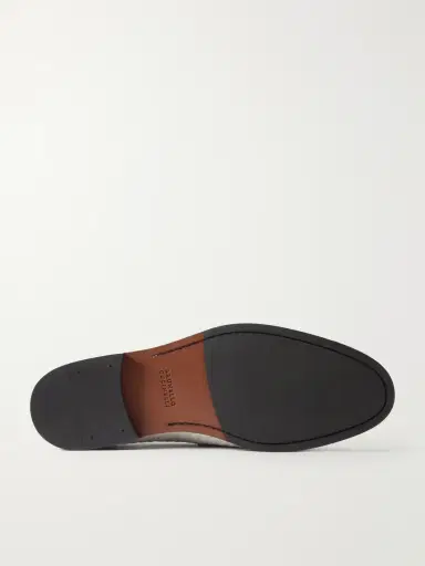 Brunello Cucinelli Woven Suede Penny Loafers - Men | Thumbnail 3
