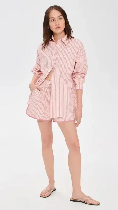 Little Lies Harbor Shorts Pink tripe | Thumbnail 5