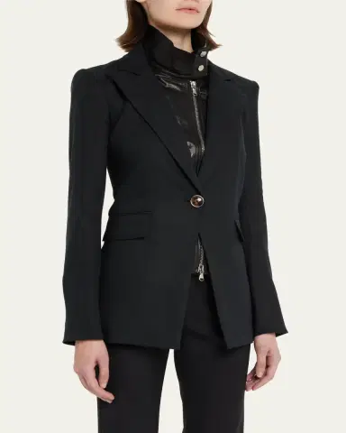 Veronica Beard Lamb Leather Moto Dickey | Thumbnail 4 Veronica Beard Lamb Leather Moto Dickey | Thumbnail 4
