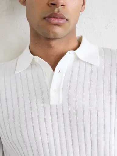 De Petrillo Ribbed Cotton Polo Shirt - Men | Thumbnail 5