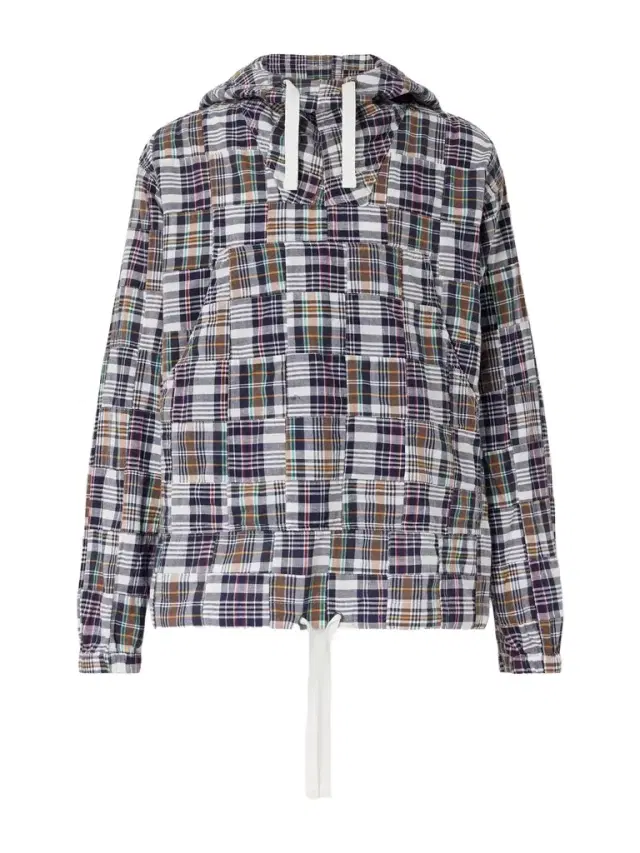 Patchwork Checked Cotton Jacket - Men