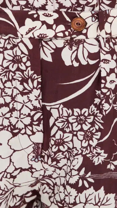 ALIX OF BOHEMIA Deena Auburn Spoke Silk Shorts Dark Brown 8 | Thumbnail 6