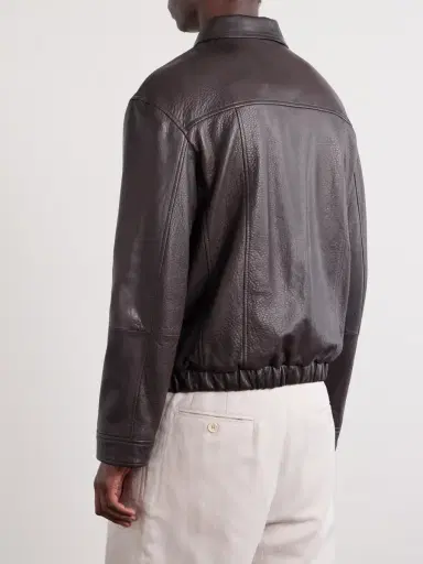 Brunello Cucinelli Leather Jacket - Men | Thumbnail 4