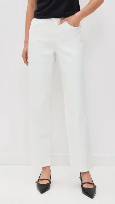 Aligne High Rise Straight Leg Jeans Ecru 24 | Thumbnail 2 Aligne High Rise Straight Leg Jeans Ecru 24 | Thumbnail 2