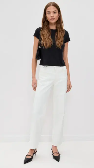 Aligne High Rise Straight Leg Jeans Ecru 24 | Thumbnail 5 Aligne High Rise Straight Leg Jeans Ecru 24 | Thumbnail 5