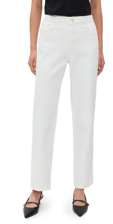 Aligne High Rise Straight Leg Jeans Ecru 24 | Thumbnail 1 Aligne High Rise Straight Leg Jeans Ecru 24 | Thumbnail 1
