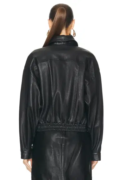 Saint Laurent Leather Bomber Jacket | Thumbnail 4 Saint Laurent Leather Bomber Jacket | Thumbnail 4