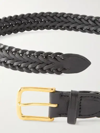 Drake's 3.5cm Woven Leather Belt - Men | Thumbnail 3