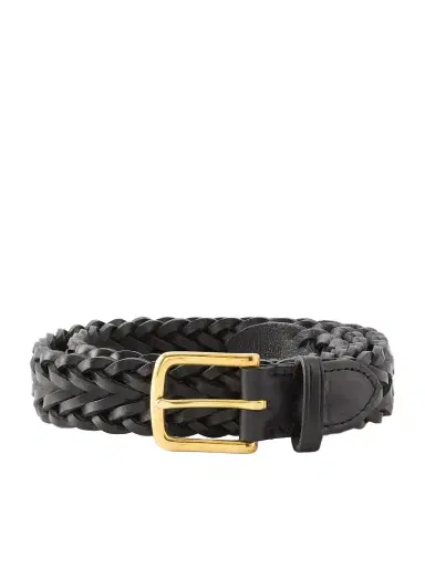 Drake's 3.5cm Woven Leather Belt - Men | Thumbnail 1